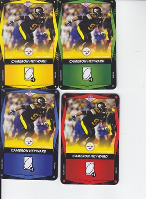 4 2025 NFL Uno Elite ALT Jersey CAMERON HEYWARD Red, Green, Yellow, Blue #076