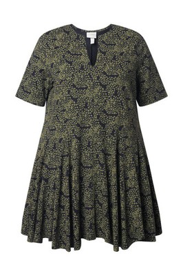 Ulla Popken Damen große Größen T Shirt A Linie Tunika Ausschnitt Halbarm