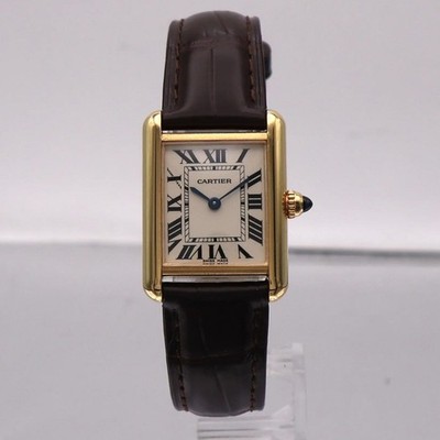 Cartier Tank Louis 18K Yellow Gold Quartz White Dial Ladies Watch W1529856