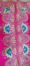 Bridal dupatta heavy work of tilla depka pink pure shiffon