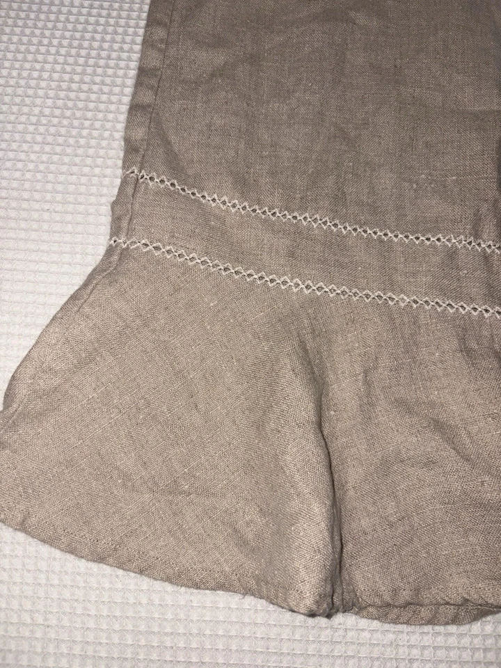 Falda de lino para mujer Arden B Y2K 6 topo con volantes dobladillo playa costera trompeta Foto 4 de 4