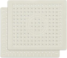 WILLKOMMEN Kitchen Sink Mat, 12" x 10" Dish Drying Mat, Sink Protector