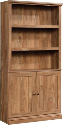 Miscellaneous Storage 5-Shelf Book Shelf 2-Door Bookcase, Sindoori Mango finish