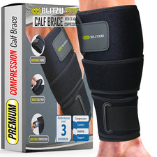 Calf Brace for Torn Muscle, Adjustable, Neoprene Compression Sleeve, Women, Men