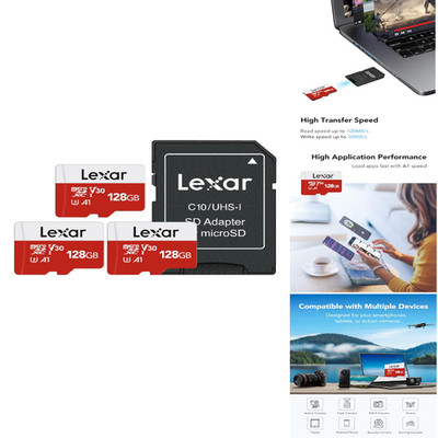 Lexar Micro SD 128GB 3er Pack UHS-I U3 A1 V30 C1