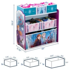 Frozen II Design and Store 6 Bin Toy Organizer by Delta Children (38D)