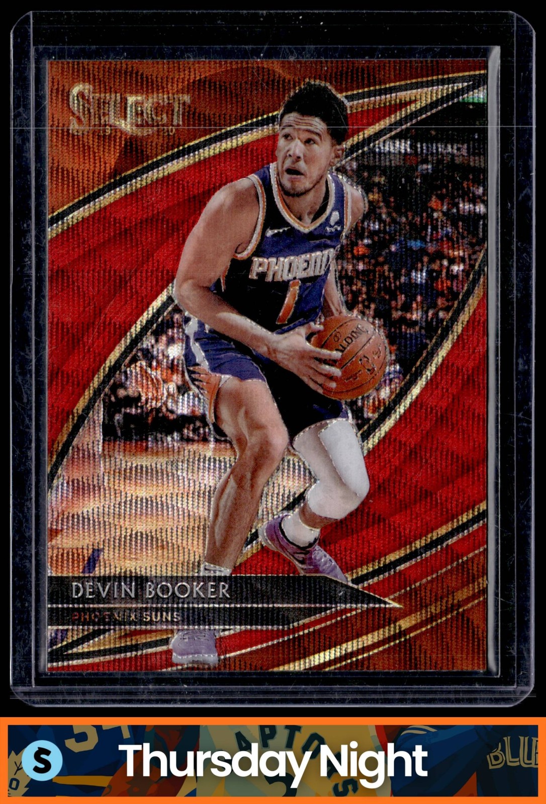 2019 PANINI SELECT #284 DEVIN BOOKER RED WAVE PRIZMS COURTSIDE
