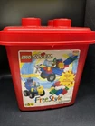 Lego 4055 Freestyle Medium Bucket Sealed Bags Poster Red Storage Vtg 1997 NOB