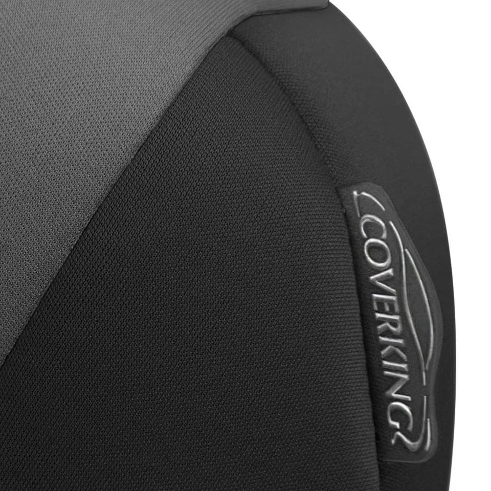 For Nissan Titan XD 16-21 Neosupreme 1st Row Black & Gray Custom Seat Covers Foto 4 de 4