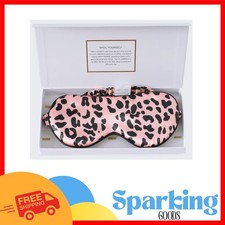 Elegant Leopard-Print 22 Momme Mulberry Silk Sleep Mask - Adjustable  Soft