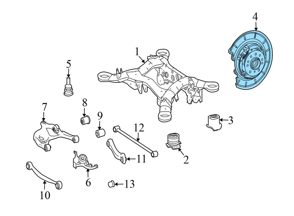 2006-2013 MERCEDES-BENZ R350 - задний левый шпиндель костяшки с подшипником колеса - Изображение 4 из 4