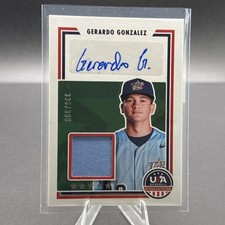 Gerardo Gonzalez Auto 2022 Panini Stars & Stripes USA /399 Rookie Jersey Patch