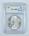 1881 Morgan Silver Dollar MS63 ICG *9282