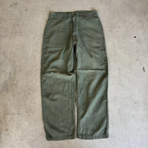 1970s Vintage Vietnam Stateen OG-107 US Army Military Type 1 Trousers 32x31