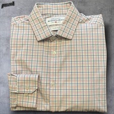 Mizzen Main Leeward Collection Shirt Mens XL Pink Blue Check Dress