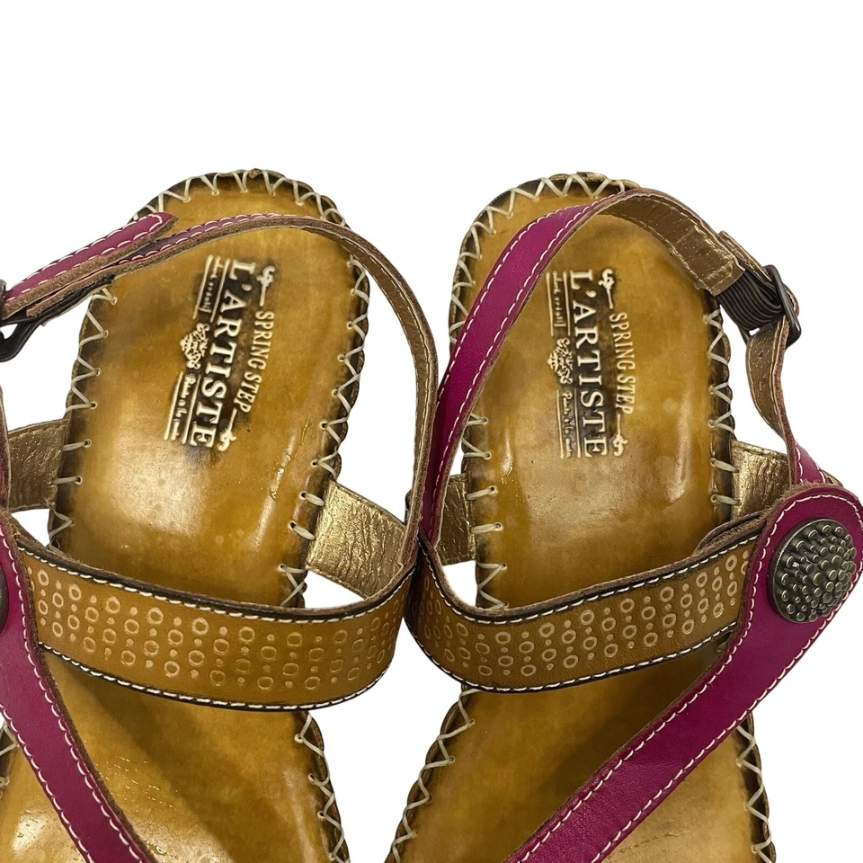 EUC Spring Step L'Artiste Dreamer Heels Sandals Slingback Adjustable 41/10.5 - Image 3 of 4