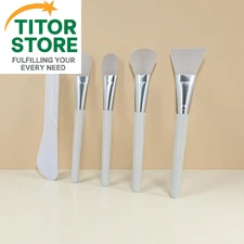 1 Set 5 Pcs Silicone Mask Applicators, Multiple Silicone Brush Heads, Soft and