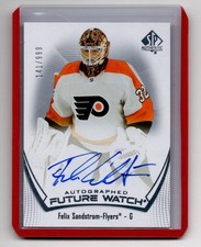 2021-22 SP Authentic Future Watch Auto Felix Sandstrom Rookie Auto 141/999