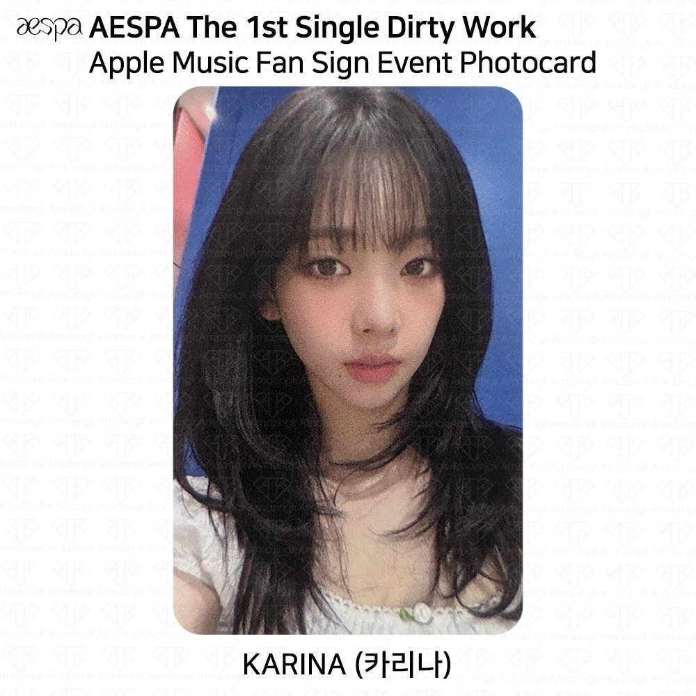 Aespa 1st Single Album Dirty Work Fan sign Event Photocard