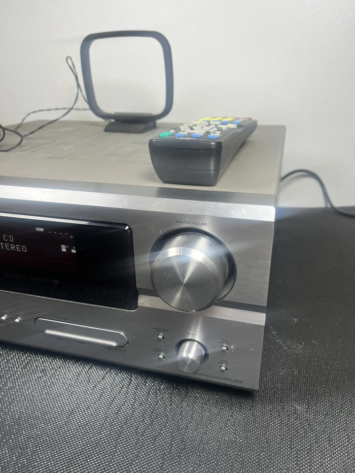 Denon AVR-2805 7.1 AV Receiver Tested Working w/ Remote, Antennas & DM-S305 Mic - Image 3 of 4
