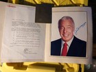 Joe DiMaggio Signed 8x10 Fr.Bowery Bank Promo/Letter Auth. Guaranteed Authentic! — photo 1