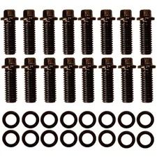 16 Pieces 100-1110 Header Bolts, Chrome Moly Steel, Black Oxide Finish