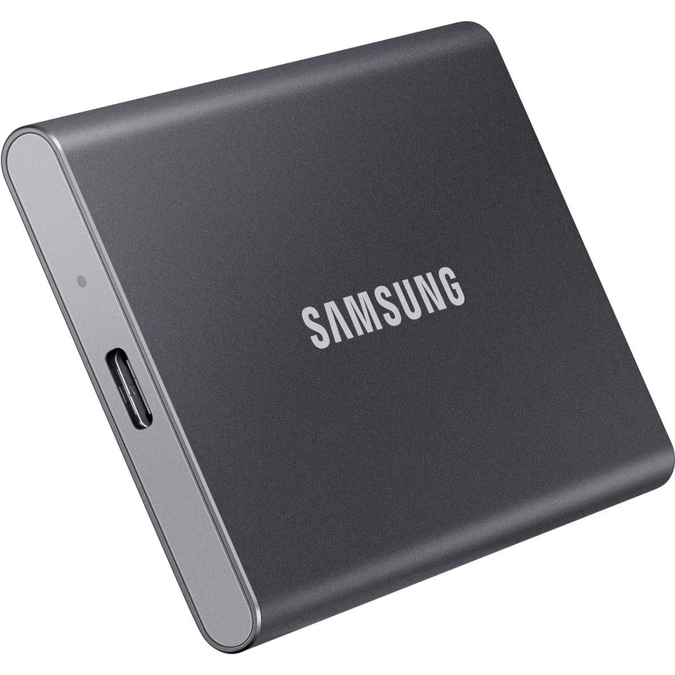 Samsung T7 Portable SSD - 1 TB - USB 3.2 Gen.2 External SSD Titanium Grey (MU-PC - Image 2 of 4