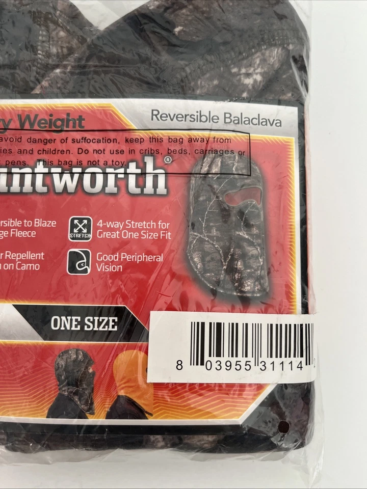 Huntworth Men's Delta Heavyweight Reversible Balaclava – RealTree Timber® New - Image 3 of 4