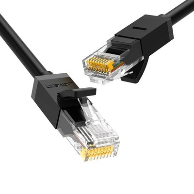 Ethernet Netzwerkkabel Patchcord RJ45 Cat 6 UTP 1000Mbps 5 m Ugreen Schwarz