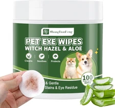 Dog & Cat Eye Wipes (100 Count) - Fragrance-Free, Vet-Tested & Hypoallergenic