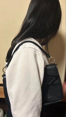 PRADA Vitello Drive Leather Shoulder Bowling Bag Black Y2K Vintage