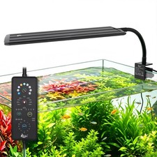 Clip On Aquarium Light for Plants Full Spectrum Fish Tank Light with 24/7 Nat...