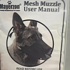 MAYERZON  Dog Mesh Muzzle Snout Black Size S Breathable  Basket