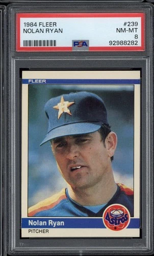 1984 Fleer #239 Nolan Ryan Houston Astros PSA 8 NM-Mint ID:473115