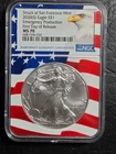 2020 S $1.00 American Eagle Silver Dollar Emergency Production NGC MS 70