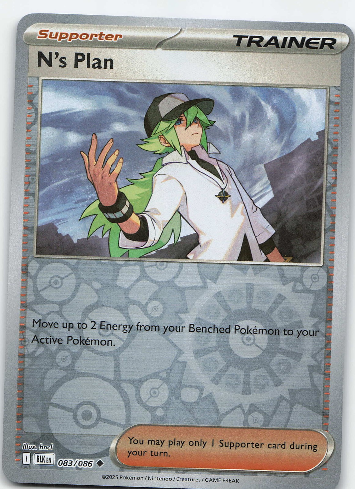 N's Plan 083/086 Uncommon Reverse Holo SV: Black Bolt NM Pokémon