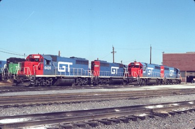 GTW 6420 GP-40-2 CICERO IL (GRAND TRUNK WESTERN) ORIGINAL SLIDE 10-06-92 T9-4