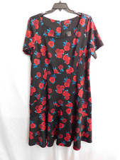 Lane Bryant Dress Women's Sheath Black Floral Dress Size 20  ~NWT~