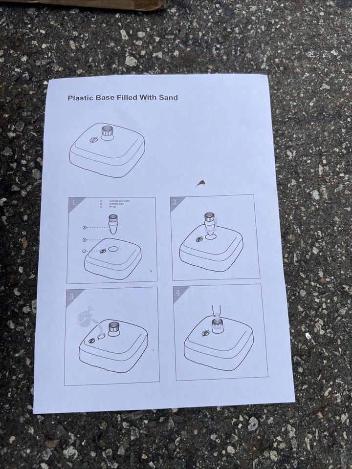 Base Soporte Paraguas - Plástico Cuadrado - PUC Modelo A-20236 Foto 3 de 4