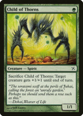 Magic MTG TCG Betrayers of Kamigawa 2005 Child of Thorns 123/165