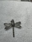 VINTAGE  9.25 STERLING SILVER FIGURAL DRAGONFLY BUG INSECT PENDANT — photo 7