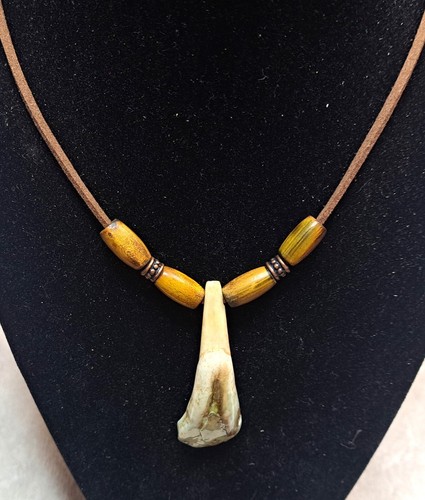 Collar de dientes de búfalo nativo americano - Imagen 2 de 2