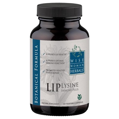Wise Woman Herbals Lysine Immune Plus Lip - 120 Count Vegetable Capsules - Cl...