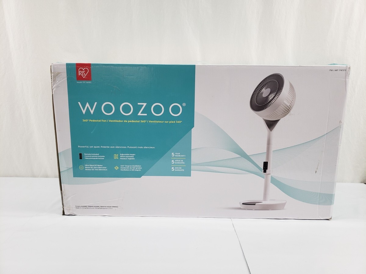 New Woozoo 360 Pedestal Fan Air Circulator Oscillating