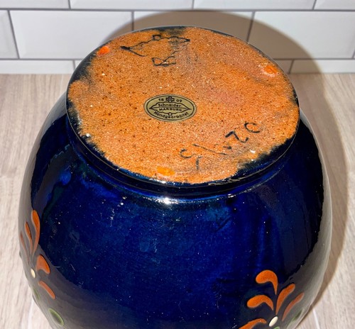 Vtg. Schneider Marburg 7 1/2” Pottery Pitcher Made Germany Folk Art Redware - Picture 7 of 8