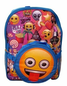 emoji backpack with lunchbox