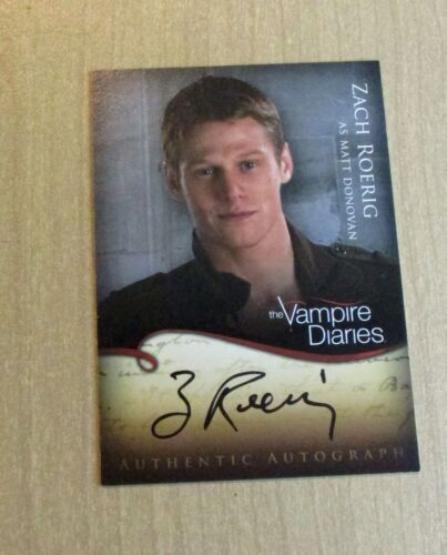 2012 Cryptozoic Vampire Diaries Season 1 autograph Zach Roerig as MATT A7