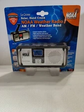 NEW Sealed Portable Weather Radio AM/FM Hand Crank Solar La Crosse NOAAK 810-106