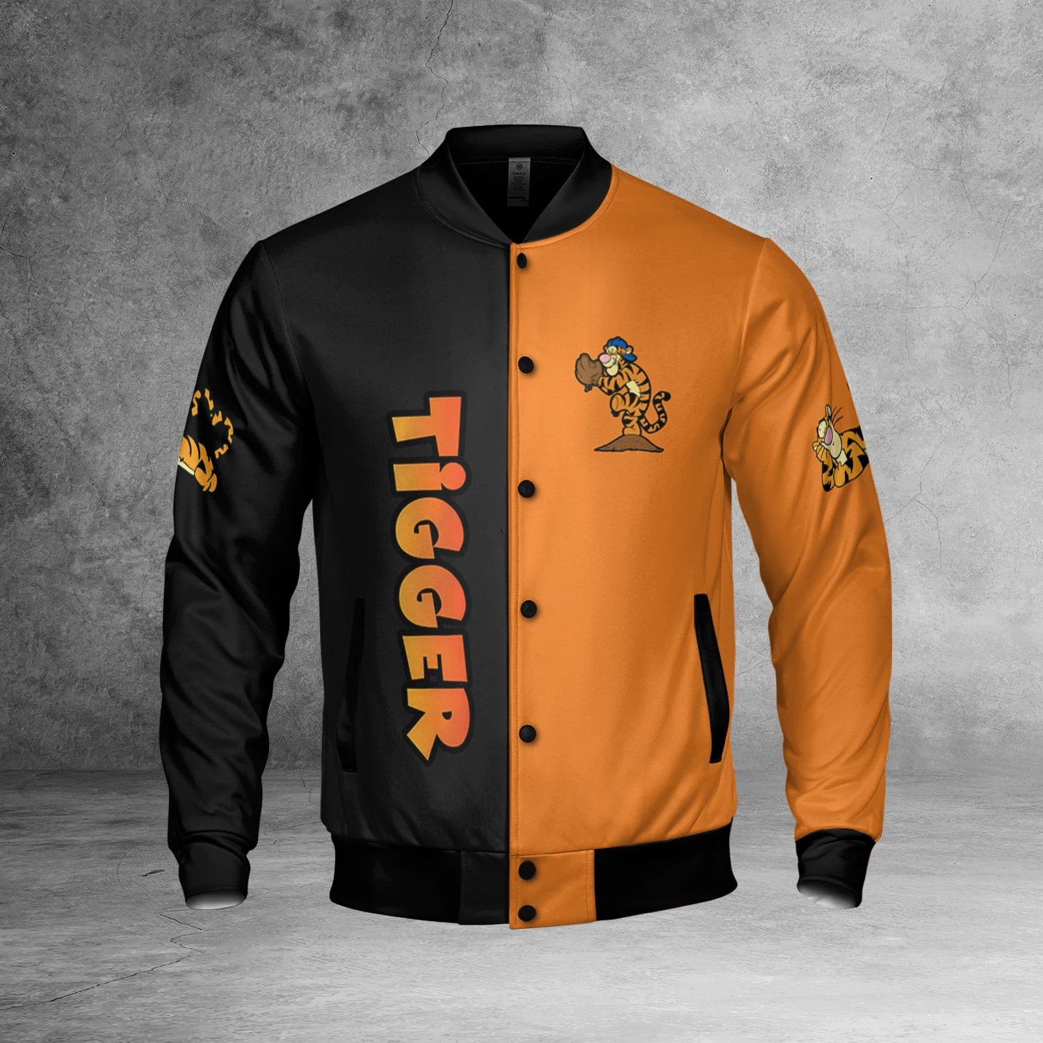 Personalized Tigger Baseball Player Winnie The Pooh Fans Gift Jacket