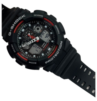 Men's Casio G-SHOCK Model: GA100-1A4 Digital Resin Sport Red